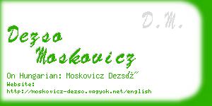 dezso moskovicz business card